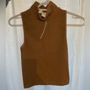 Tight fit turtle neck tank